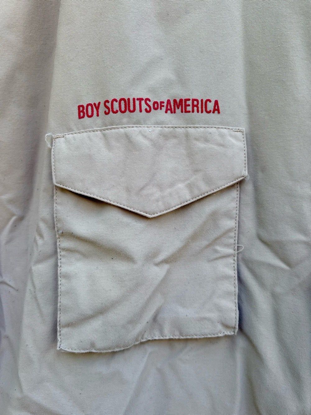 BOY SCOUT of AMERICA - ADULT XXX LARGE LONG SLEEVE UNIFORM SHIRT - Picture 5 of 10